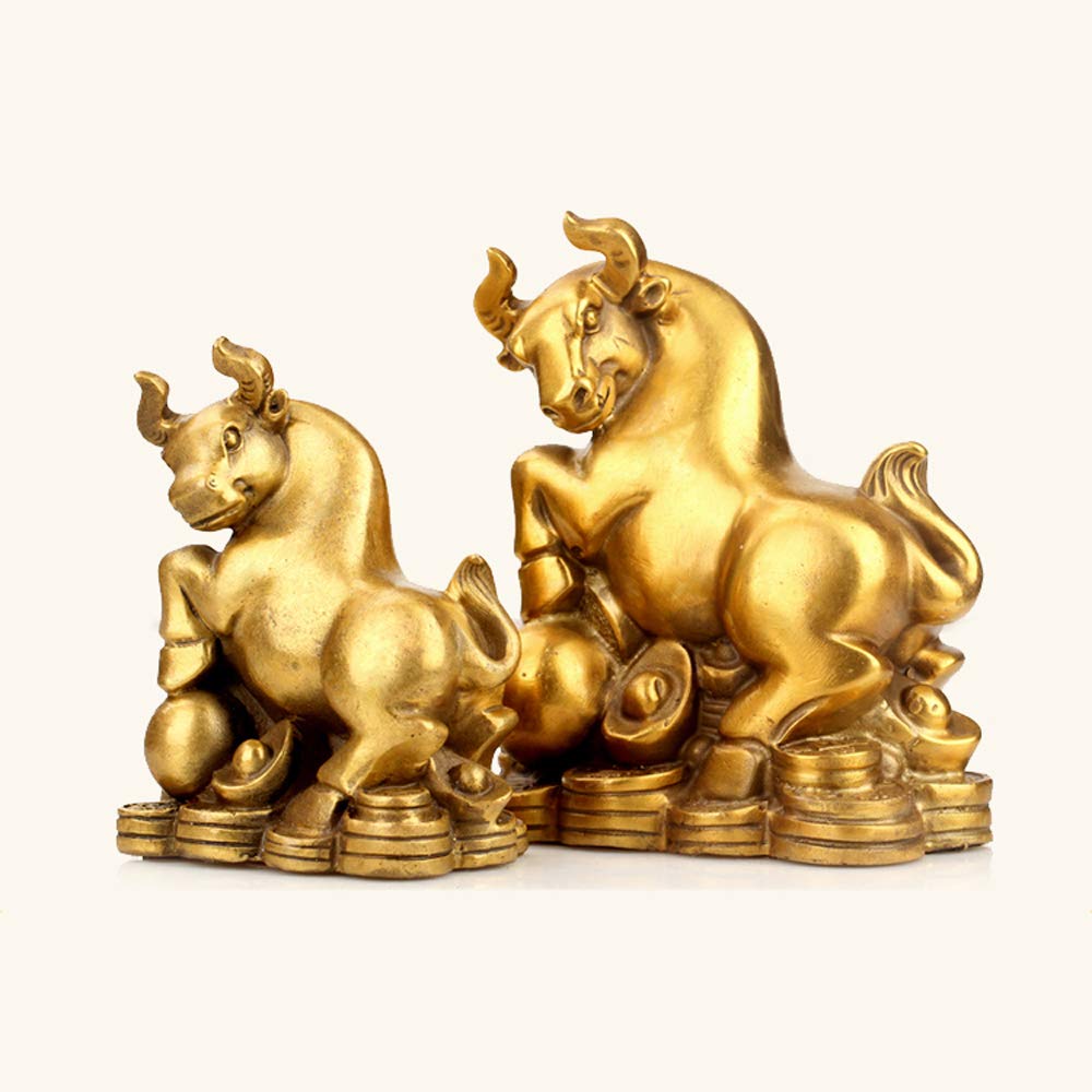 Sculpture 卓上 干支 犬 純銅像 風水 家族の机 真鍮装飾 公共の場で